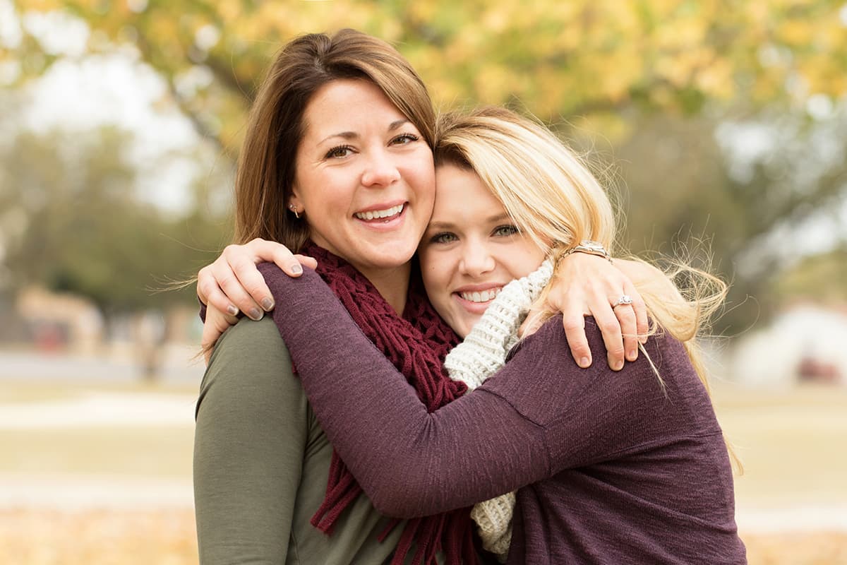 mom happy after searching about finding addiction treatment for my daughter