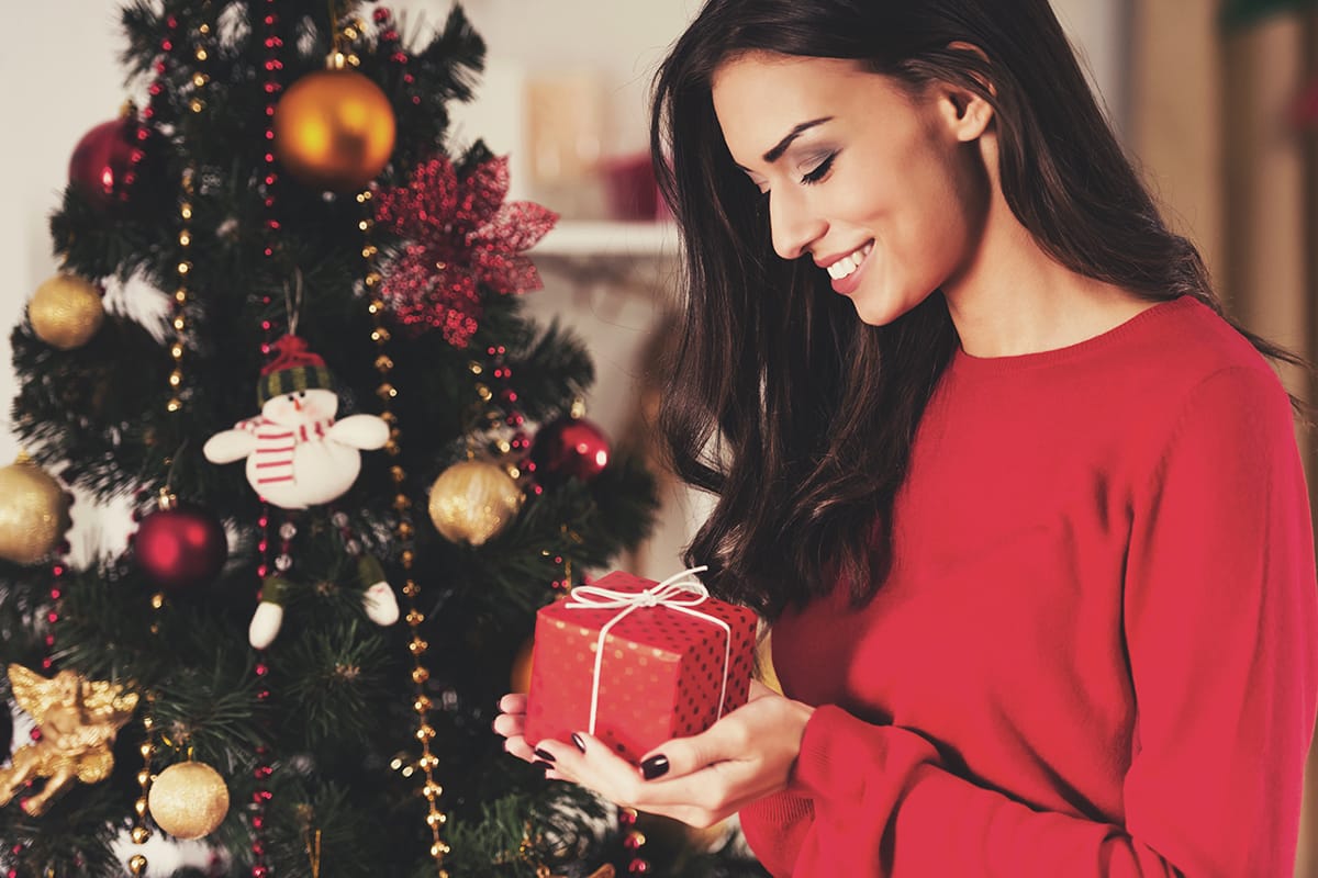 woman enjoying a sober holiday season