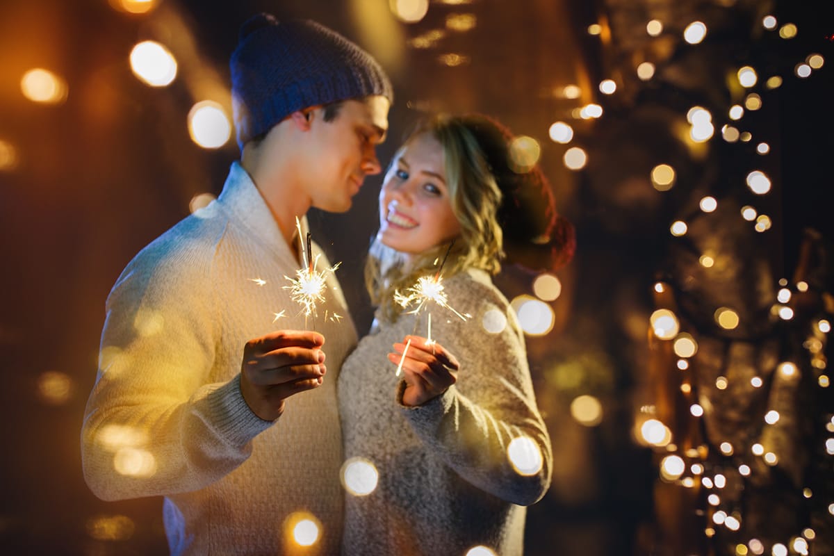 couple enjoying a sober new years eve