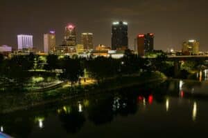 Little Rock Arkansas At Night